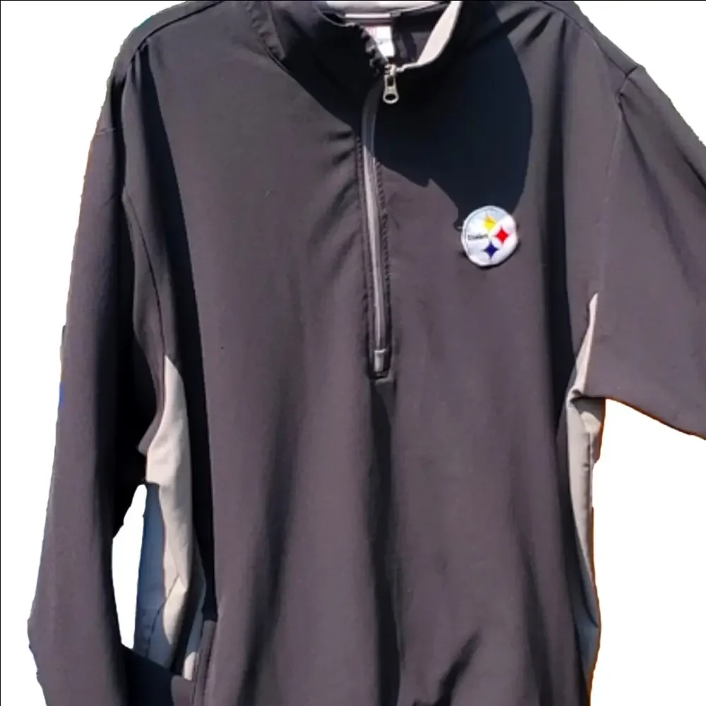 Steelers NFL Quarter Zip Pullover Jacket XL - Picture 4 of 11